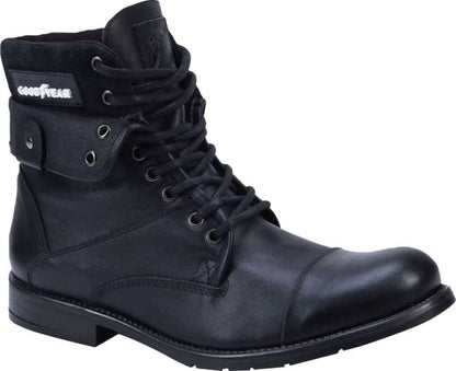 Goodyear 53MP Men Black Boots Leather - Canvas