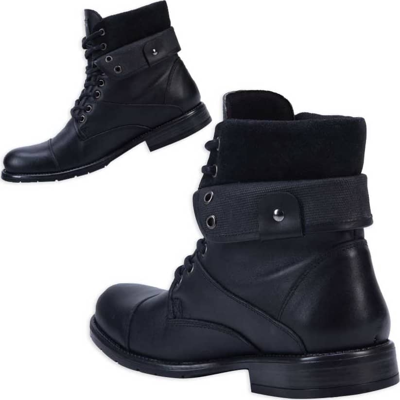 Goodyear 53MP Men Black Boots Leather - Canvas