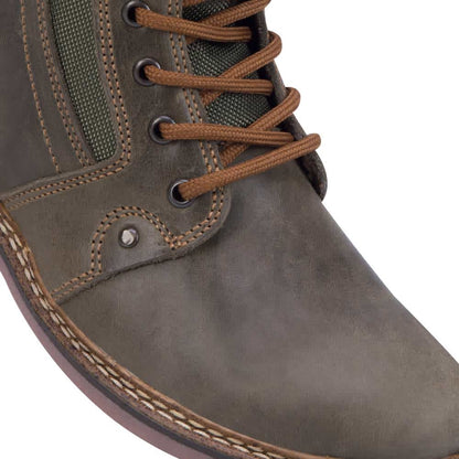 Goodyear Y302 Men Olive Green Boots Leather - Beef Leather
