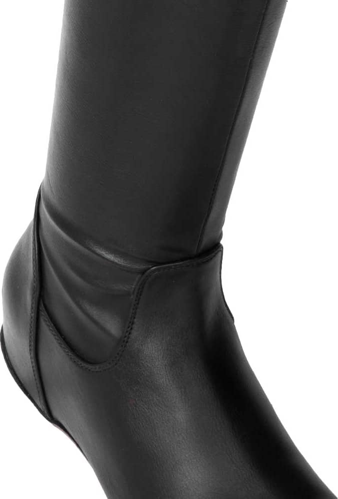 Pink By Price Shoes 9000 Women Black Over the knee boots