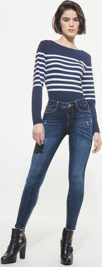 Fergino 2174 Women Indigo jeans casual