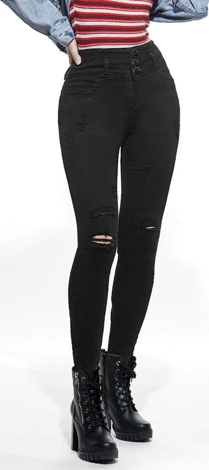 Fergino 2156 Women Black jeans casual