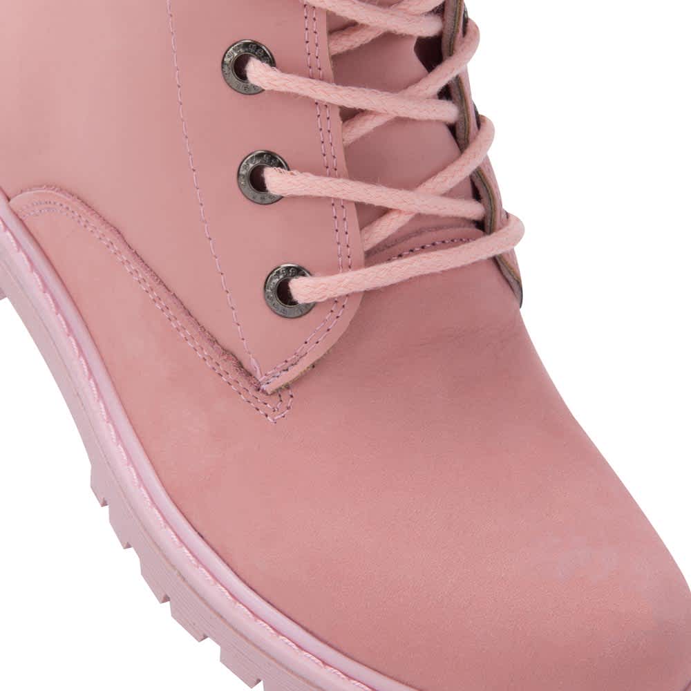 Jeep 3025 Women Pink Boots Leather - Beef Leather