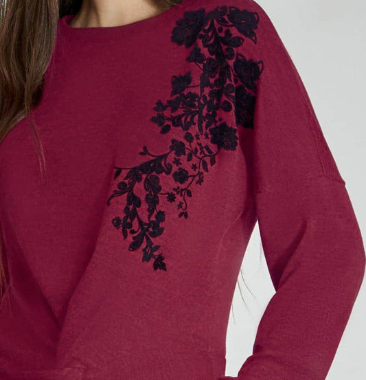 Yaeli Fashion 38P Women Wine sweatshirt