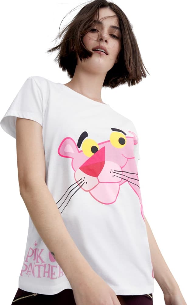 Pink Panther M061 Women White t-shirt