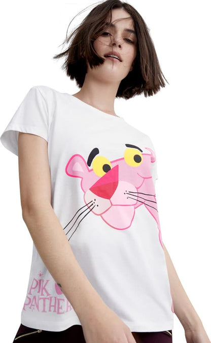 Pink Panther M061 Women White t-shirt