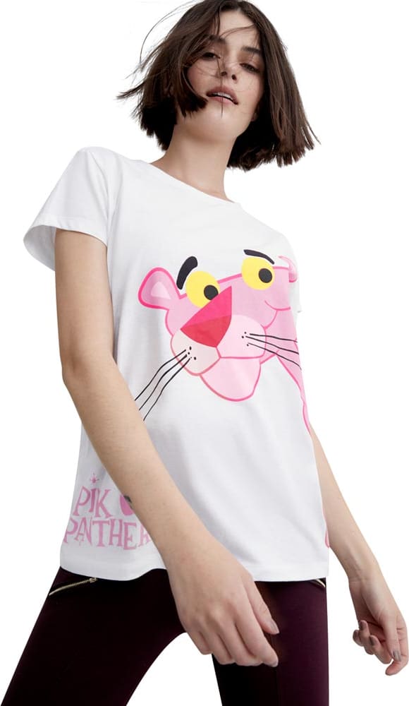 Pink Panther M061 Women White t-shirt