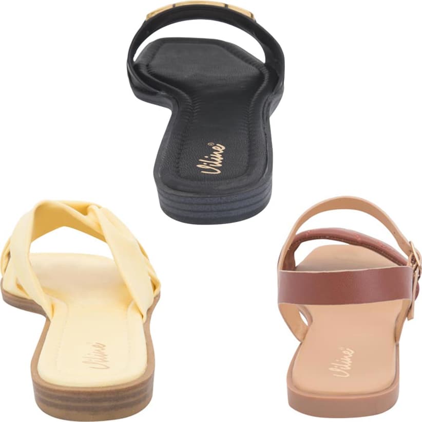 Vi Line 1610 Women Multicolor 3 pairs kit Sandals