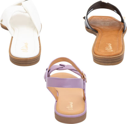 Vi Line 1613 Women Multicolor 3 pairs kit Sandals