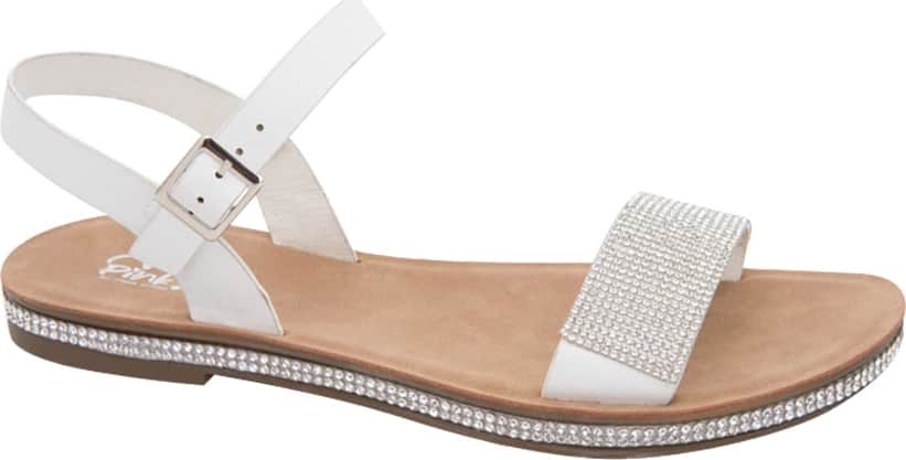 Pink By Price Shoes 8143 Women White Sandals