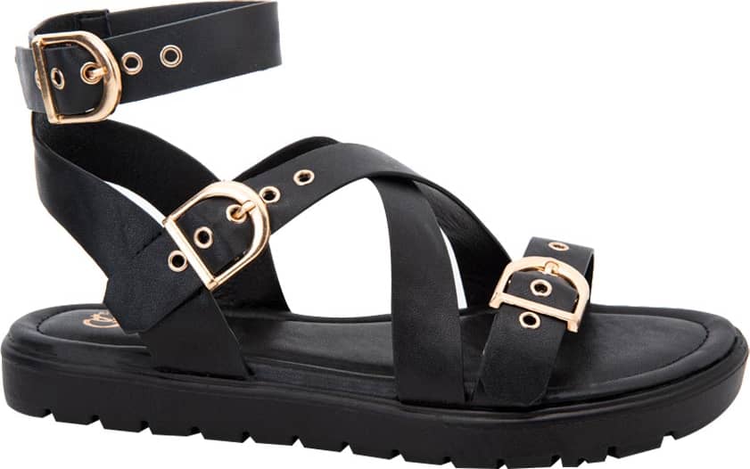 Pink By Price Shoes 3650 Women Black Sandals