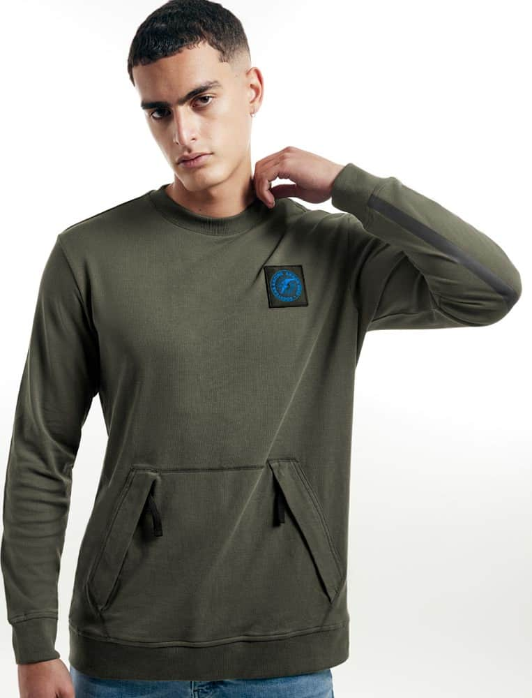 Goodyear D192 Men Olive Green sweatshirt