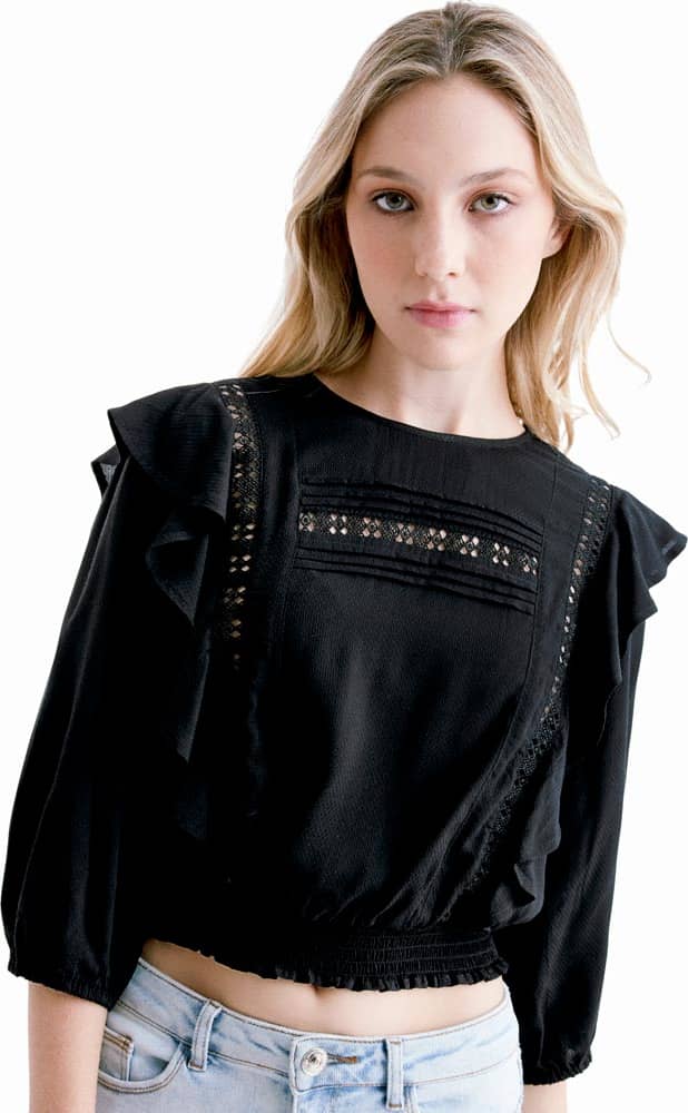 Holly Land SS05 Women Black Blouse