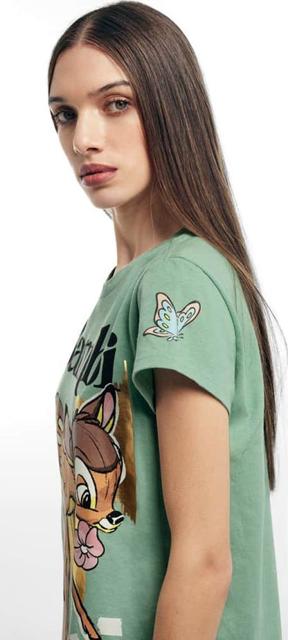 Disney PE28 Women Green t-shirt