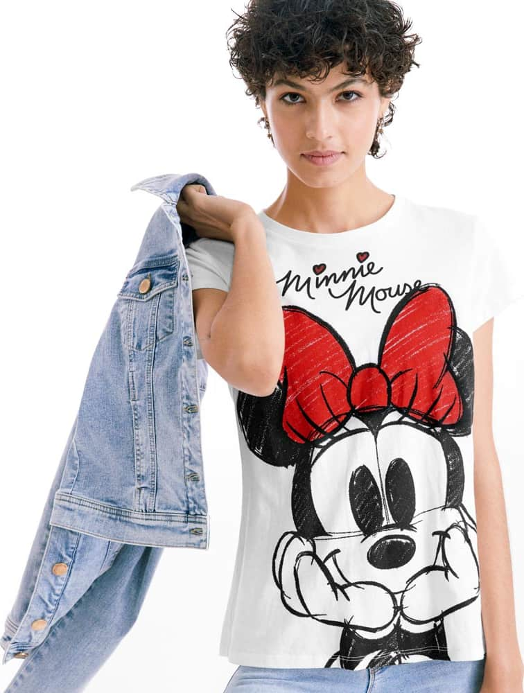 Minnie Mouse PE11 Women White t-shirt