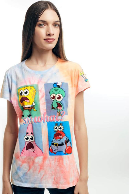 Bob Esponja PE21 Women Bicolor t-shirt