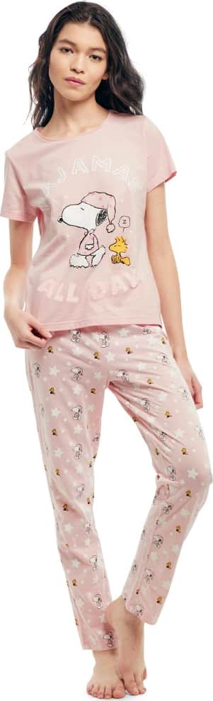 Peanuts 2214 Women Pink pajamas