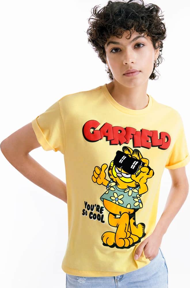 Garfield CV03 Women Yellow t-shirt