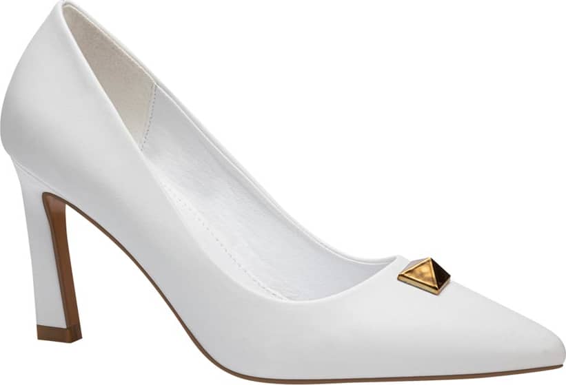 Yaeli Fashion 1122 Women White Heels