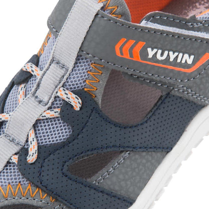 Yu Yin 2090 Boys' Gray Sandals