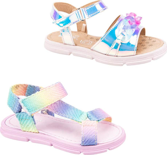 Vivis Shoes Kids 9464 Girls' Multicolor 2 pairs kit Sandals