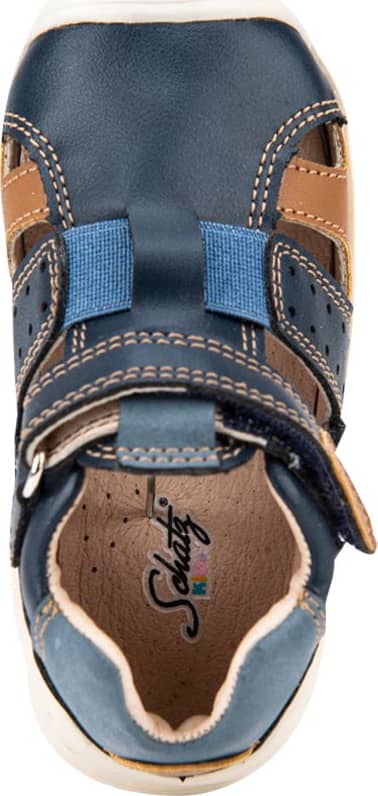 Schatz Kids 3333 Boys' Navy Blue Sandals