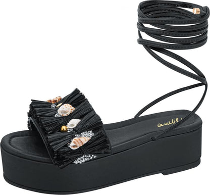 Vi Line 404 Women Black Sandals