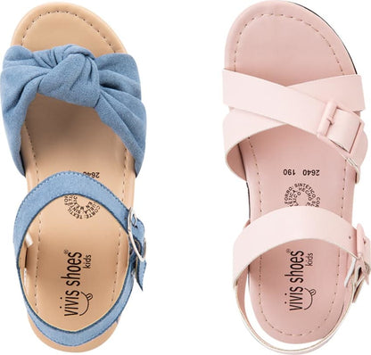 Vivis Shoes Kids 2640 Girls' Multicolor 2 pairs kit Sandals