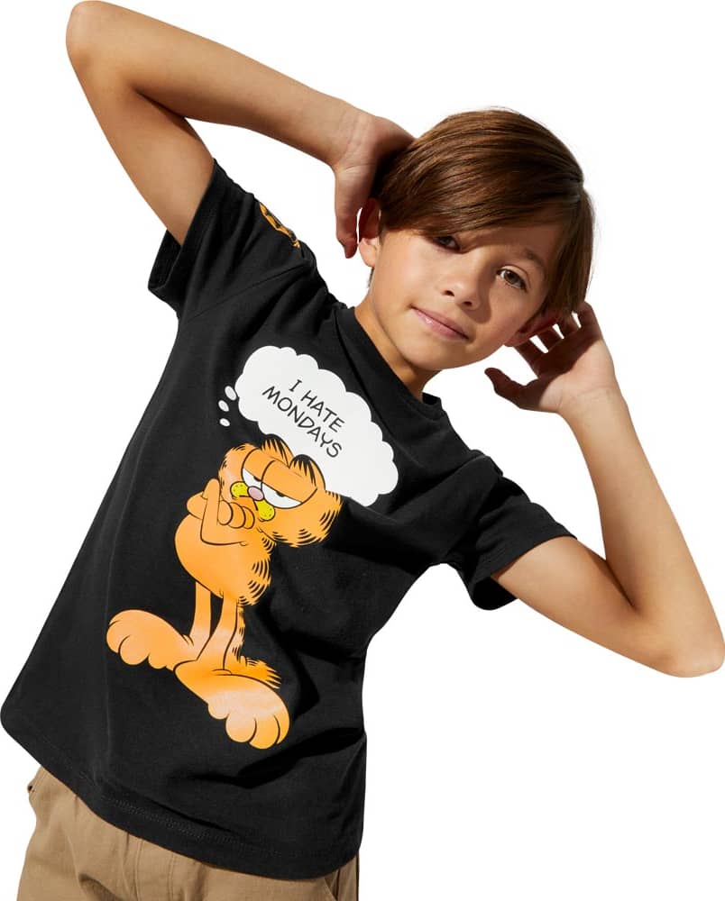 Garfield 2064 Boys' Black t-shirt