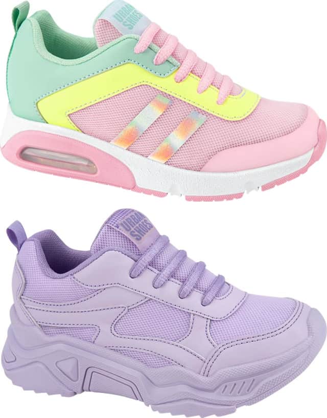 Urban Shoes 1002 Girls' Multicolor 2 pairs kit urban Sneakers