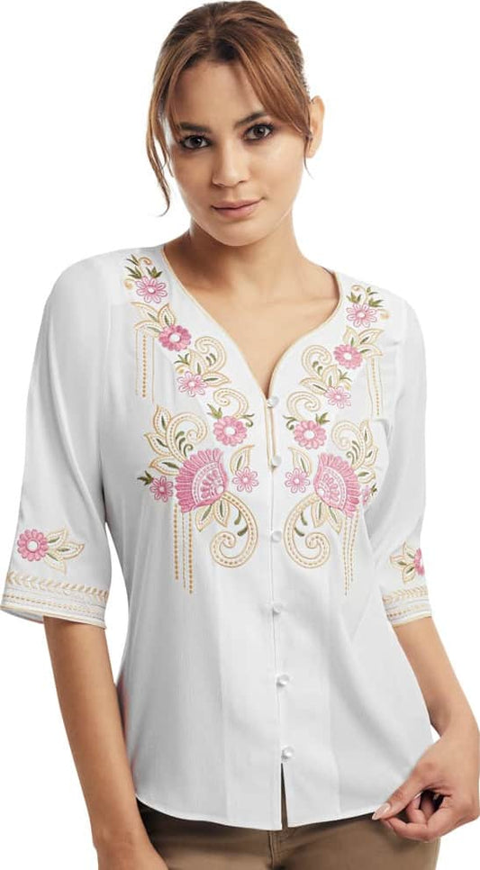 Paloma Carmin 621A Women White Blouse