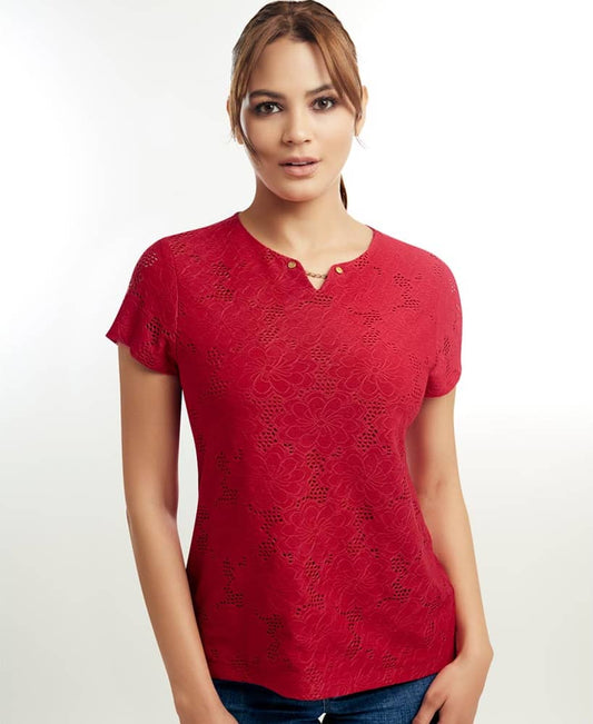 Yaeli Fashion 001 Women Red Blouse