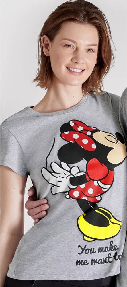 Minnie Mouse CB05 Women Gray t-shirt