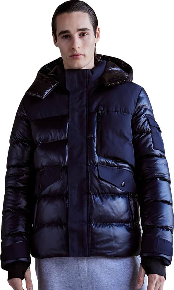 Arriba De La Montaña 9022 Men Navy Blue coat / jacket