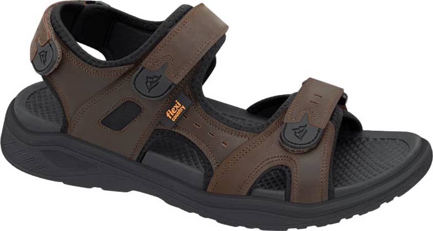 Flexi 1001 Men Chocolate Sandals Leather - Beef Leather