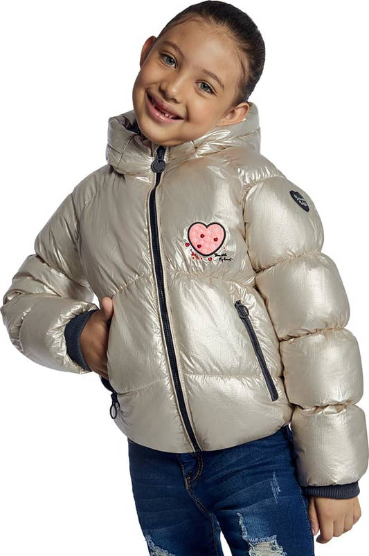 Holly Land Kids 0208 Girls' Gray coat / jacket