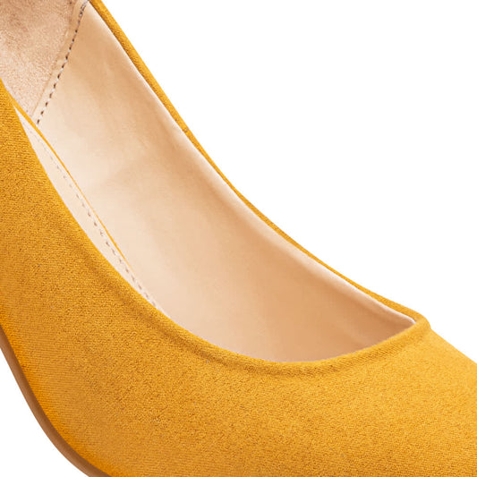 Yaeli 5442 Women Mustard Yellow Heels