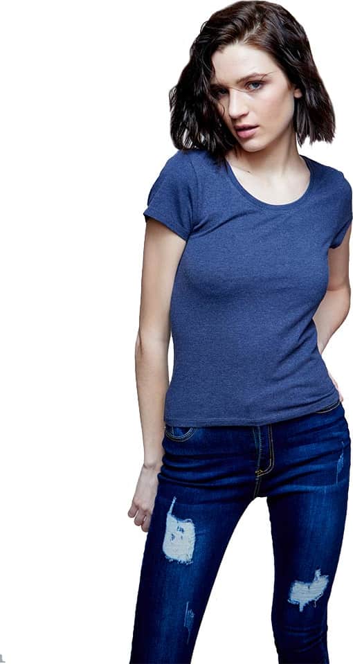Holly Land 2121 Women Denim Blue t-shirt