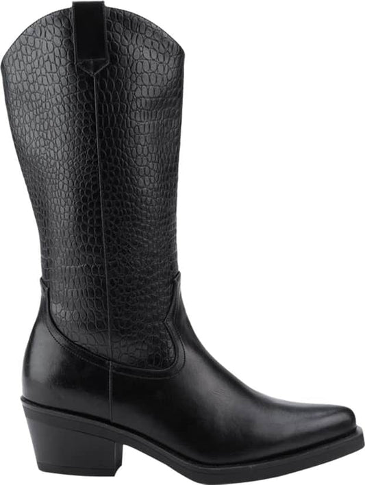 Tierra Bendita 0657 Women Black Cowboy Mid-calf boots