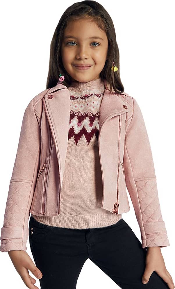 Holly Land Kids 483N Girls' Pink coat / jacket