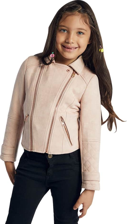 Holly Land Kids 483N Girls' Pink coat / jacket