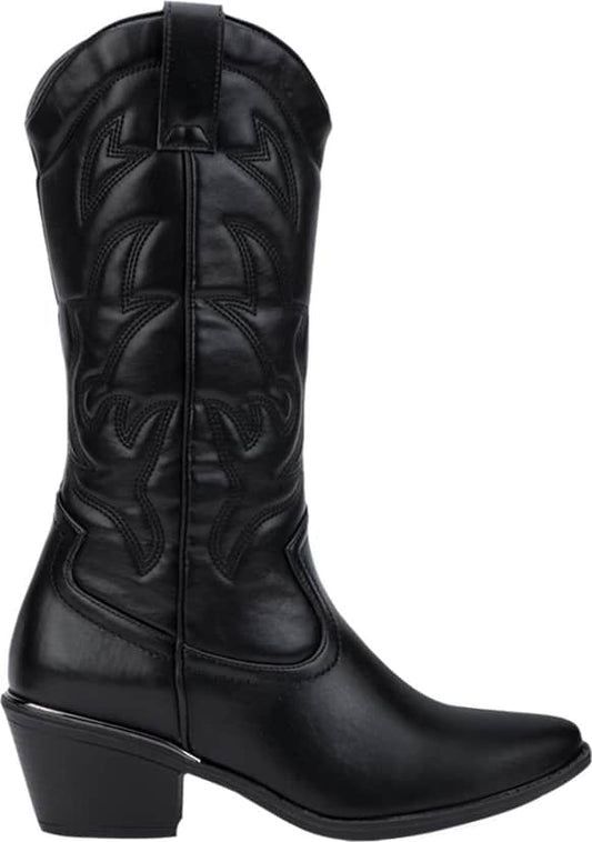 Tierra Bendita 8576 Women Black Cowboy Mid-calf boots