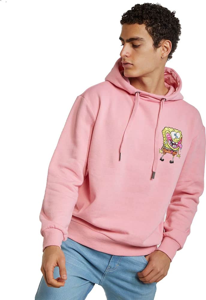 Bob Esponja CB02 Men Pink sweatshirt