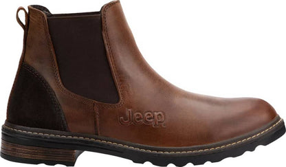 Jeep 0101 Men Brown Chelsea Boots Leather - Beef Leather