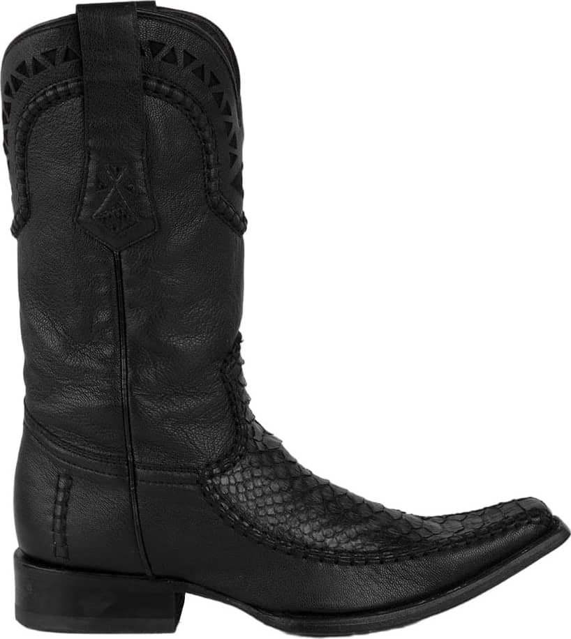 Cuadra 43PH Men Black Cowboy knee-high boots Leather - Serpent Leather