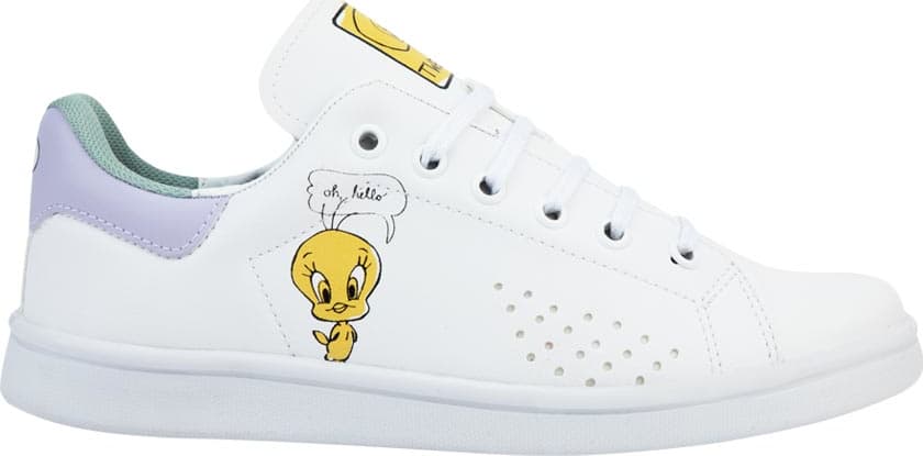 Looney Tunes 828D White Sneakers