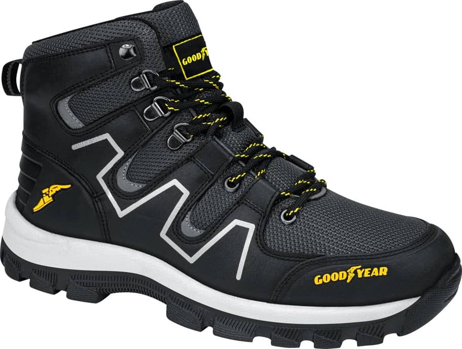 Goodyear 9101 Men Black Boots Leather - Beef Leather