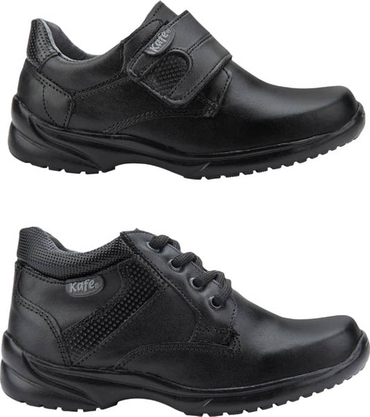 Kafe 2100 Boys' Black 2 pairs kit Shoes Leather - Beef Leather