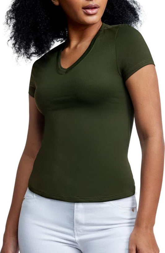Holly Land 326N Women Olive Green t-shirt