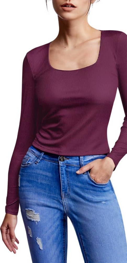 Kafe EO21 Women Wine Blouse